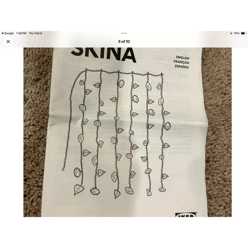 IKEA SKINA Design Ola Wihiborg Lights flowers leaves blue red green jungle 2006